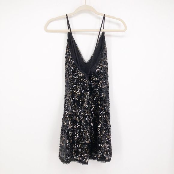 NBD x Revolve Dress Sloan Black Sequin Slip Mini - Picture 3 of 8